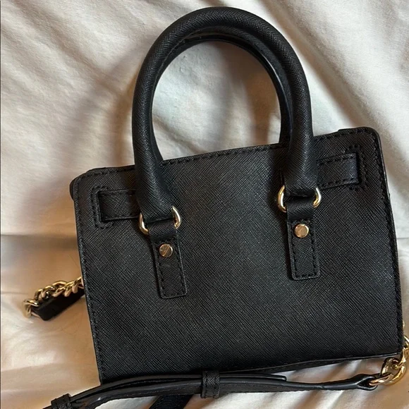 Michael Kors Black and Gold Mini Crossbody - Picture 5 of 7